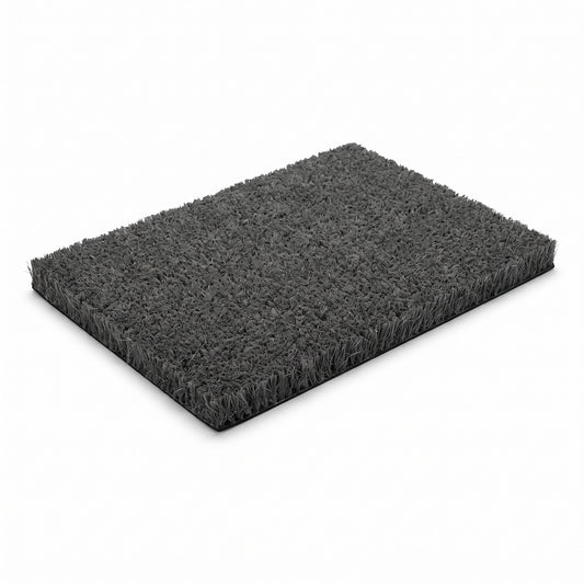 Paillasson coco gris anthracite sur mesure, photo produit sur fond blanc