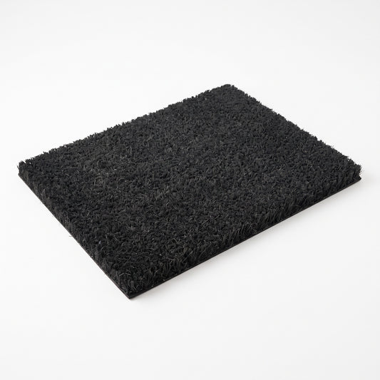 Paillasson coco noir 17 mm sur mesure, photo produit sur fond blanc